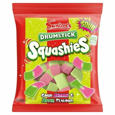 Swizzels Drumstick Squashies Sour Cherry & Apple Flavour Sweets 120g (Pack of 1)