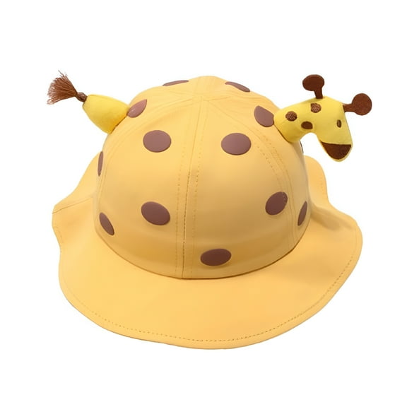 TELOLY Cute Spring Summer Cartoon Giraffe Baby Bucket Hat Cotton Fisherman Hats Baby Boys Girls Sun Cap for 1-3 Years Old Baby