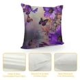 thumbnail image 4 of Nawypu Throw Pillow Cover Butterfly Purple Animal Flower Wings Dream Fantasy Water White Decorative Pillow Case Home Decor Square Pillowcase, 4 of 5