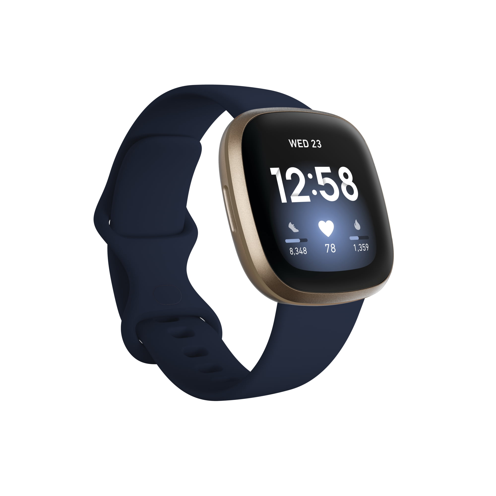 Fitbit Versa 3 Health & Fitness Smartwatch - Midnight/Soft Gold Aluminum