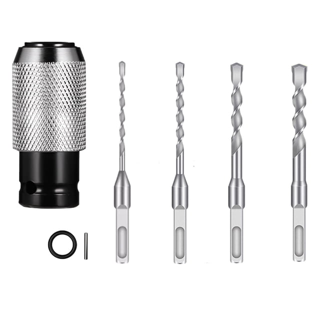 TIELUTT Adapter with Drill Bits Functional To Drill Converter with Adapter and Bits Quick Release Adapters 4 Hole Saw Foam Cylinders Hollow Center Mini Saw 4 1/2 5/8 Hole Saw Bit 4 1/2 Circular Saw 7