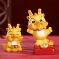 thumbnail image 4 of maskred Resin Dragon Decoration Add Charm To Home With Dragon Decoration Multiple Styles And Colors Yellow Dancing Lion 1Set, 4 of 6
