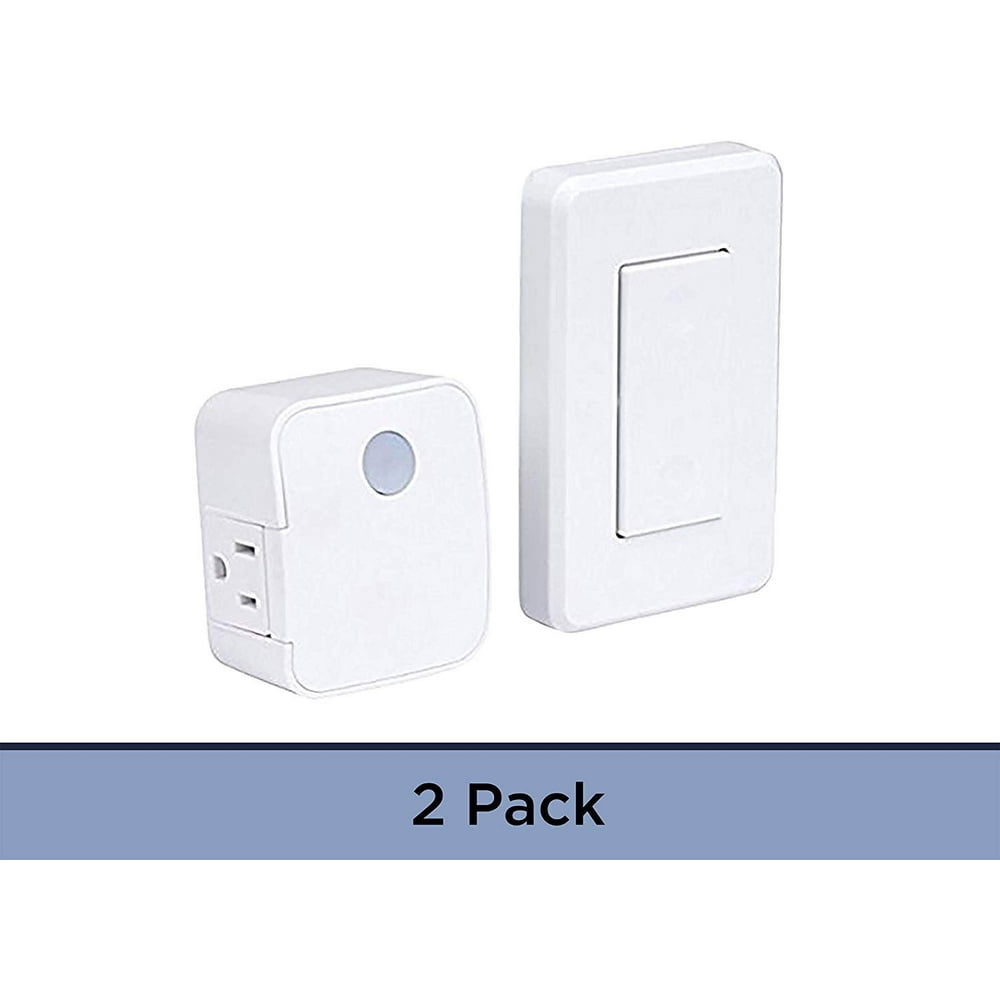 Westek Indoor Wireless Wall Outlet Switch With Remote Operation, Pack