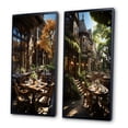 thumbnail image 3 of Designart "Outdoor Dining Country Clubs painting III" Country Clubs Framed Wall Art Set Of 2 - Beige Architecture Gallery Wall Frame Set For Home Decor, 3 of 7