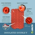 thumbnail image 3 of Klymit Sleeping Pad 06IDOR02E Insulated Double V; Inflatable; Manual Inflation Using Stuff Sack; V-Chamber Design; Orange; 75D Polyester Fabric; 52.8 Ounce Weight; R-Value 4.4, 3 of 9