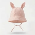 thumbnail image 2 of QSAWXQZ Baby Bucket Hat Breathable Solid Cotton Gauze Sun Hat for Summer Free Size, 2 of 7