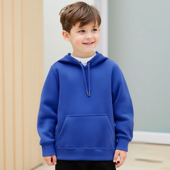 Toddler Hoodies Boys Girls Long Sleeve Casual Basic Pullover Sweatshirt Hoodie Blue Hoodies kids Fall Clothes Size 3T Girls Clothes