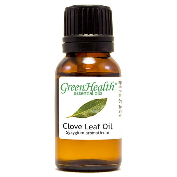 Clove Leaf Essential Oil - 1/2 fl oz (15 ml) Glass Bottle w/ Euro Dropper - 100% Pure Essential Oil by GreenHealth