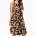 thumbnail image 2 of Leopard Print Spring Summer Dresses For Women Fashion Dress Casual Sleeveless Loose Sundress With Pockets, 2 of 4