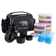 thumbnail image 1 of MOCHILA LONCHERA TERMICA AISLADA CON 6 CONTENEDORES ANTIGOTEO DE 600ML Y 400 ML, APTOS PARA MICROONDAS Y CONGELADOR, INCLUYE VASO MEZCLADOR, PASTILLERO Y HIELO REUSABLE, 1 of 7