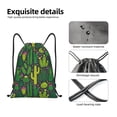 thumbnail image 4 of Saiise Cactus 1 Pattern Sports Drawstring Backpack - String Swim Gym Bag with Wet Proof Pocket for Women&Men-Medium, 4 of 6