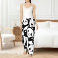thumbnail image 4 of Balery Seamless Pattern Cute Panda Pantalones de pijama para mujer, pijamas ultraligeros, pantalones de estar por casa-Large, 4 of 6