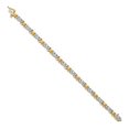 thumbnail image 2 of Real 14kt Two-tone Diamond X Chain Bracelet; 7 inch; for Adults and Teens; for Women and Men, 2 of 2