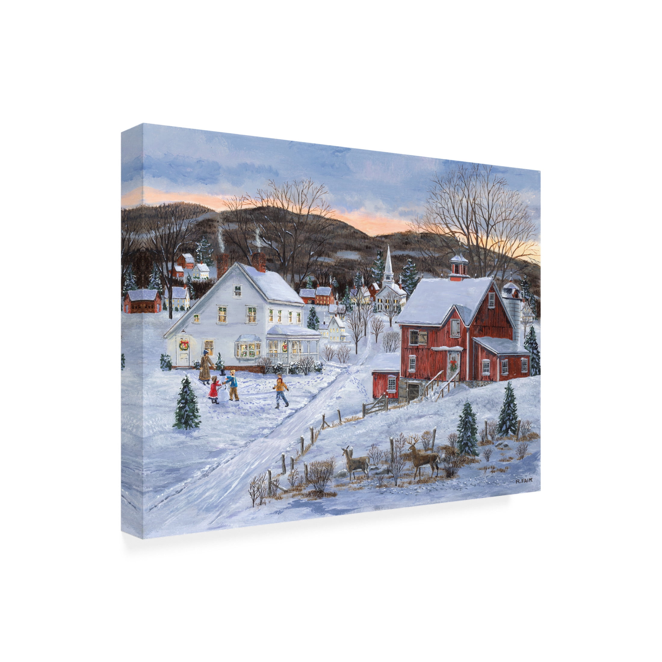 Canvas Wall Art - Bob Fair 'Christmas Presence' Wall Art for Living Room, Bedroom, or Office Décor by Trademark Fine Art - 24 x 18 Inches