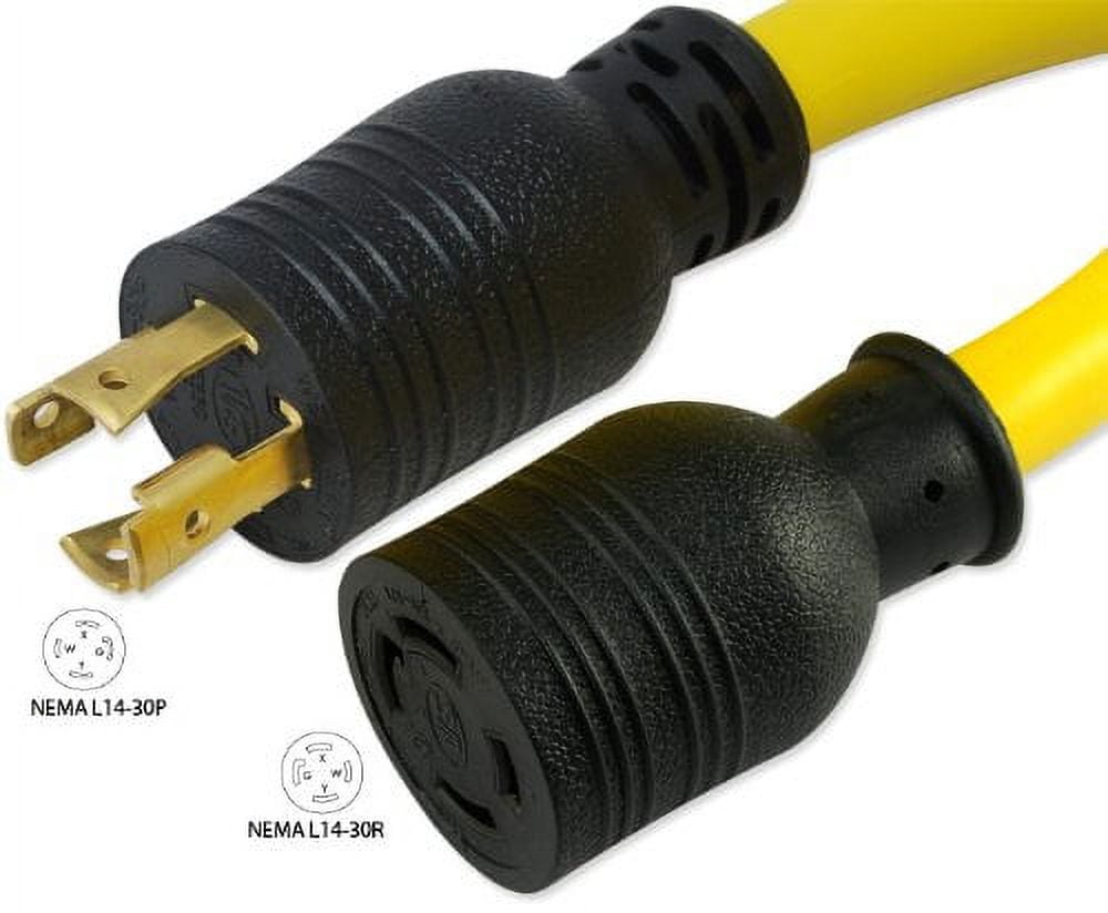 Conntek 20603 100-Feet 10/4 30-Amp 125/250-volt 4-Prong L14-30 Transfer Switch Cord/Generator Extension Cord