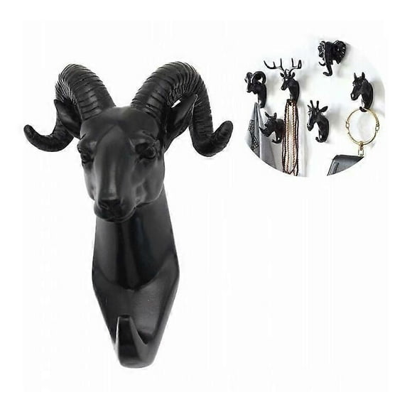 Decorative hook creative animal head coat and hat hook wall hook wholesale resin deer head wall decoration wall hook