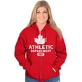 thumbnail image 4 of Canada Pride Distressed Maple Leaf Unisex Fleece Graphic Zip Up Hoodie Brisco Brands 2X, 4 of 5