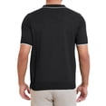 thumbnail image 3 of INSPIRE CHIC Father's Day Men's Formal Polo Solid Color Short Sleeved Zipper Slim Fit Classic Polo Shirts M Black, 3 of 5