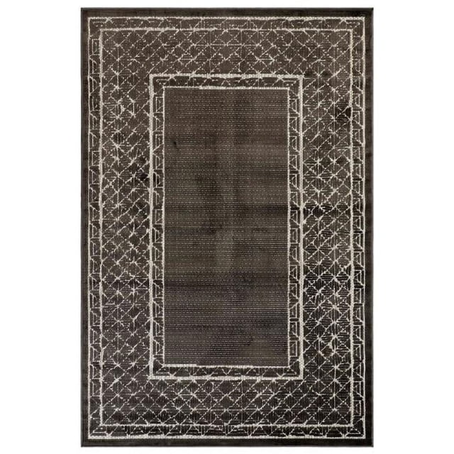 Trans-Ocean Imports RTO45704047 Tapis Intérieur & Extérieur Liora Manne Rialto, Charbon - 39 x 59 Po.