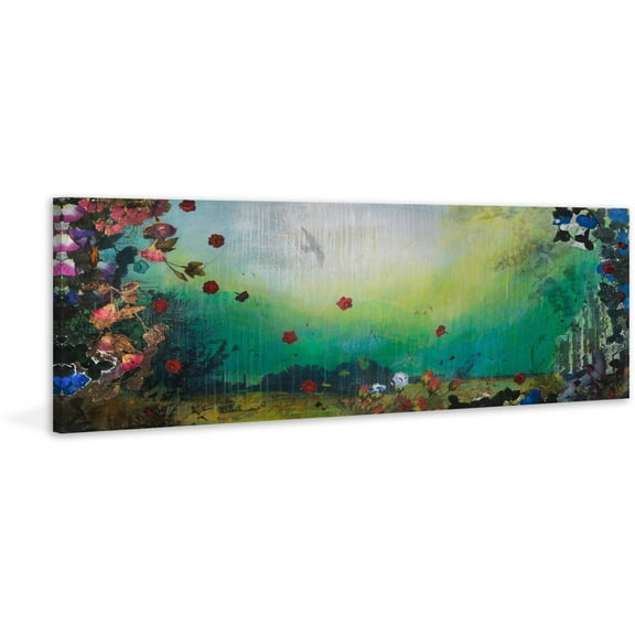 "Flowers in Motion" Painting Print on Wrapped Canvas