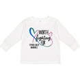 thumbnail image 3 of Inktastic Thyroid Cancer Awareness Pink, Blue, Teal Heart Ribbon Boys or Girls Long Sleeve Toddler T-Shirt, 3 of 5