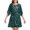 Dark Green, variant on Wdgfv Womens Sparkly Sequin Shirt Dress Ladies Sparkle Half Sleeve T-Shirt Dress Glitter Tiered Loose Party Dress White XL