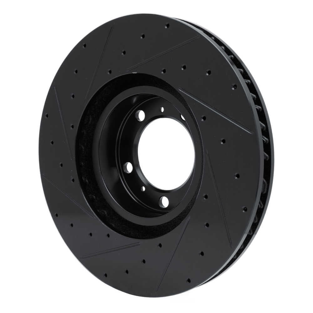 Dynamic Friction Company 633-02085D DFC Brake Rotor - Drilled And Slotted - Black