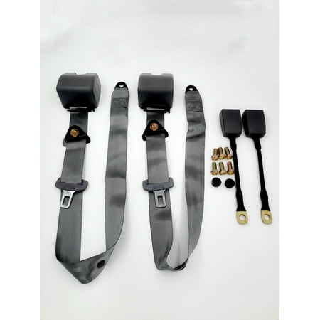 FEBONMLHK 2pack Retractable Adjustable 3 Point harness Safety Seat Belt for car truck