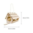 thumbnail image 3 of Kit de pajarera de madera DIY | Artesanía colgante de madera natural | Casa alimentadora personalizable sin pintar | Decoración de jardín al aire libre | Fácil montaje | 32x20cm | Incluye, 3 of 9