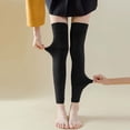 thumbnail image 4 of VONCOS Womens Cotton Leg Warmers Thigh High, Black Over The Knee Socks Ribbed Slouchy, One Size Breathable Knit,Size Free Size, 4 of 5