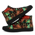 thumbnail image 3 of Coolcustomize Men's High-Top Ethnic Style Sneakers - Vibrant Geometric Pattern, Breathable Fabric Upper & Lining, Casual Streetwear, Running & Daily Wear - All-Season Comfort, Versatile Footwear, 3 of 10