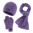 thumbnail image 7 of 3 Pcs/Set Unisex Winter Beanie Scarf Gloves Set Thick Flece Warm Cap Gloves Elastic Touchscreen Windproof Winter Outdoor Cycling Dome Neck Wrap Set, 7 of 7