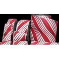 thumbnail image 2 of The Ribbon People Red and White Classic Candy Cane Striped Wired Craft Ribbon 2" x 40 Yards, 2 of 2