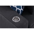 thumbnail image 6 of Leo Dark Gray Linen 7Pc Modular L-Shape Sectional Sofa Chaise and Ottoman, 6 of 7