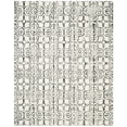 thumbnail image 2 of Safavieh Dip Dye Flower Distressed Wool Area Rug, Ivory/Charcoal, 8' x 10', 2 of 7