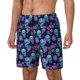 thumbnail image 1 of Balery purple flower blue Skull Bañador para hombre, shorts de playa de secado rápido con entrepierna y forro de compresión-Medium, 1 of 6