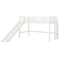 thumbnail image 6 of Hassch Twin Size Low Loft Bed with Ladder and Slide, White, 6 of 10