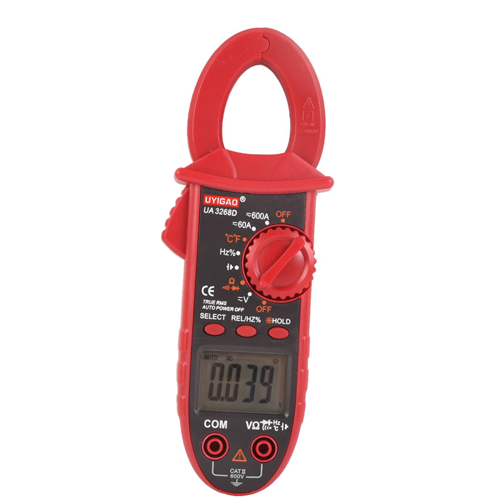 DAWOT Digital Clamp Meter TRMS 6000 Counts, Clamp Multimeter AC/DC Voltage Clamp Meter 600A AC/DC Current Meter Auto-ranging Measures Resistance, Capacitance, Temperature, Diodes, Continuity