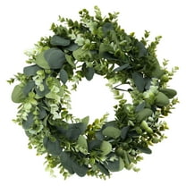 Unique Bargains Eucalyptus Wreaths for Front Door Handmade Wreath Window Wedding Decor 14"