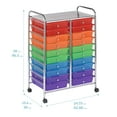 thumbnail image 2 of ECR4KIDS 20 Drawer Mobile Organizer - Assorted Colors, 2 of 9