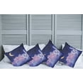 thumbnail image 2 of Ambesonne Moon Throw Pillow Cover 4 Pack, Stars in the Night Cosmic, 24", Yellow Purple, 2 of 7