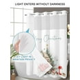 thumbnail image 4 of No Hook Christmas Shower Curtain with Snap in Liner Set, Xmas Gnomes Tree Snowflake Waterproof Fabric Bathroom Curtains with See Through Top Window, Hotel Style Stall 48 x 72 Inch, 4 of 7