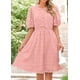 thumbnail image 4 of Vestido de verano KIRUNDO 2025, manga corta abullonada, ojales, rosa algodón, 4 of 9