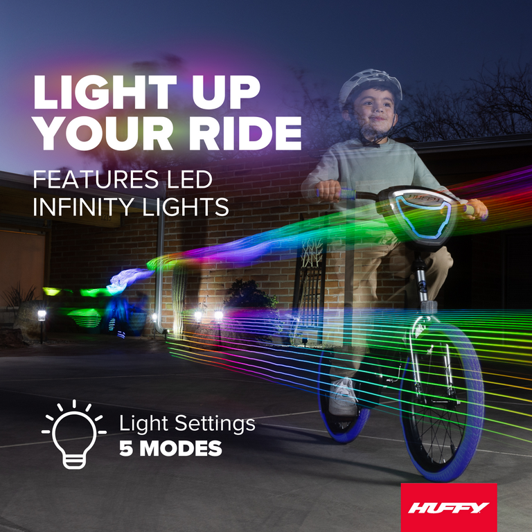 Huffy Electro-Light Kids Bicycle LED Lights Grey/Purple