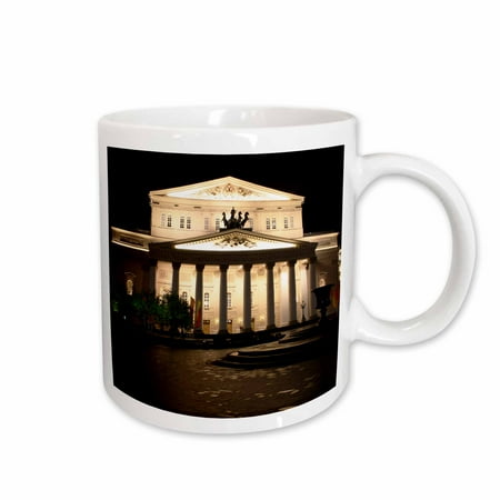 

3dRose Bolshoi Theater at Night Moscow Russia Photo by Rhonda Albom Ceramic Mug 15-ounce