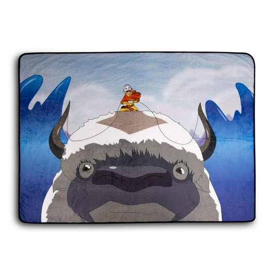 Avatar: The Last Airbender Aang and Appa Fleece Throw Blanket | 45 x 60 Inches