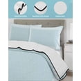 thumbnail image 4 of Quilts Queen Size, Aqua Geometric Soft Comforter Bedding Set for Bed, White Greek Key Design Abstract Modern Art Lightweight Quilted Bedspread with Pillow Cover(2 Pieces) for All Season, 90x96 Inch, 4 of 6