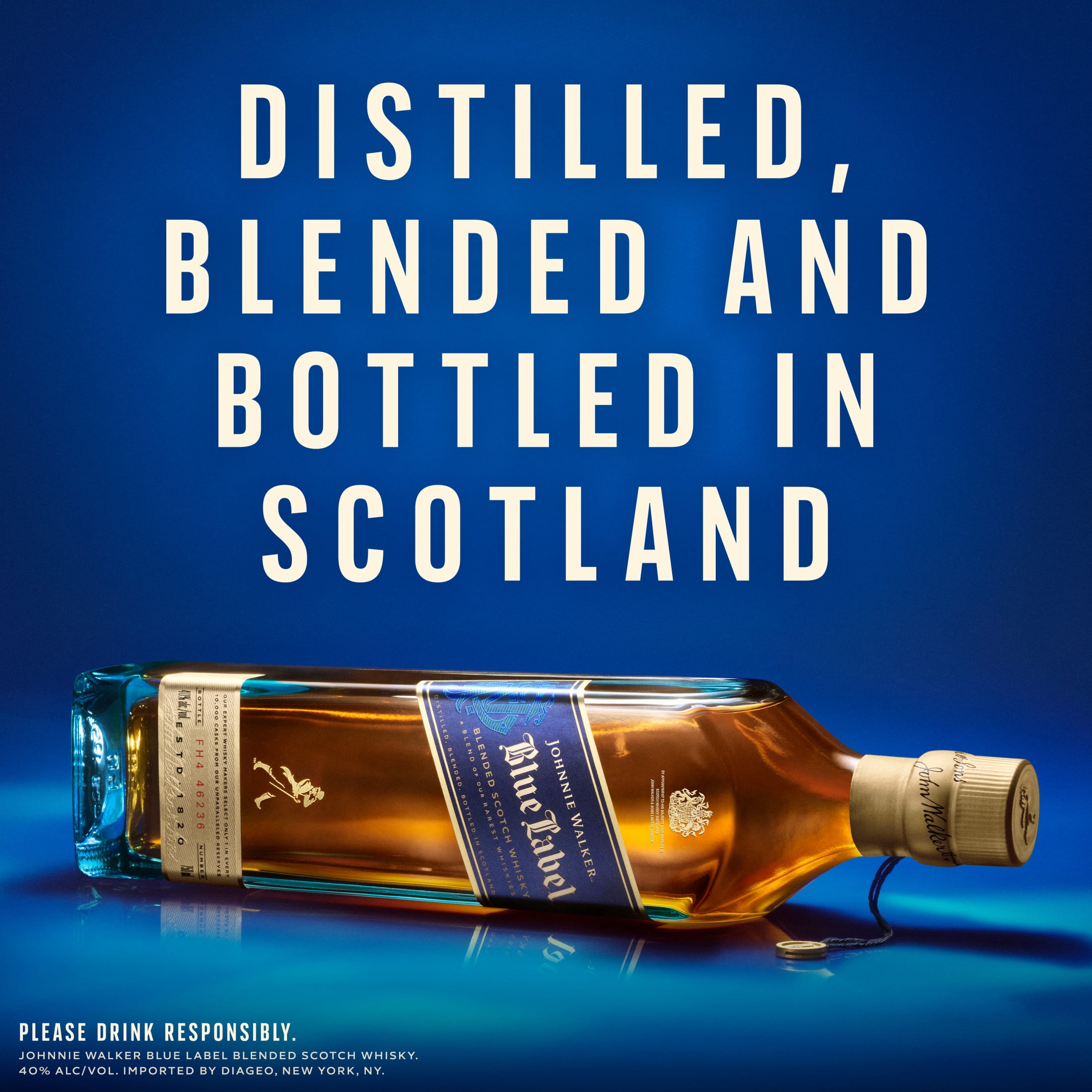 Johnnie Walker Blue Label Blended Scotch Whisky, 750 mL, 40% ABV