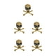 thumbnail image 1 of Qarigey Broche de calavera de estilo Punk, broches encantadores de tibias cruzadas para mujer, joyería de moda para el Día de San Valentín, Pascua, Oro 5piezas Qarigey CBP191847, 1 of 4
