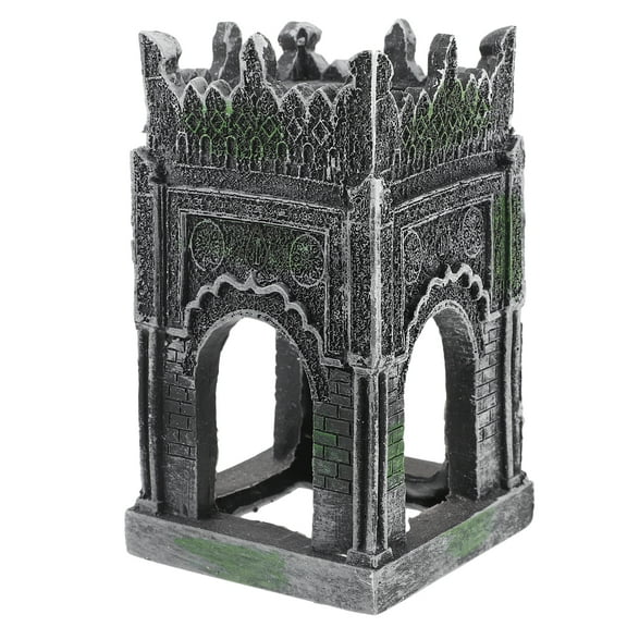 Fish Tank Landscaping Betta Cave Aquarium Habitat Crafts Ornament Bowl Decorations Resin Castle for Supplies Office